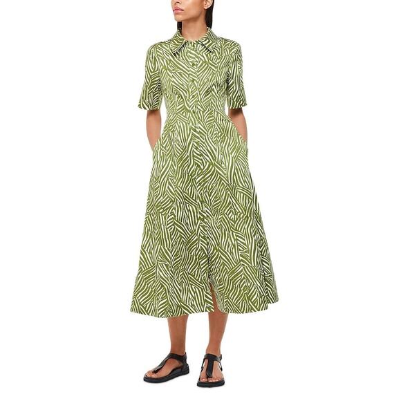 Linear Leaf Midi Dress - Picture 1 of 5